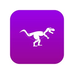 Poster - Tyrannosaur dinosaur icon digital purple for any design isolated on white vector illustration