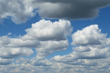 Beautiful cloudscape in blue sky, natural background