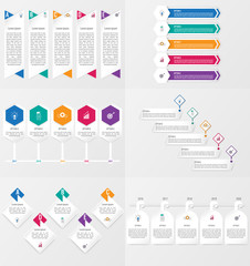 Canvas Print - Set of infographics element template with options.