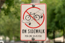 No Skateboarding Or Bicycling Sign