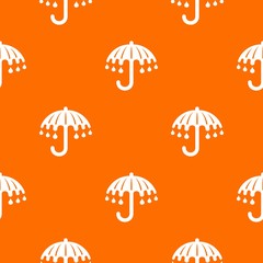 Canvas Print - Wet umbrella pattern vector orange for any web design best