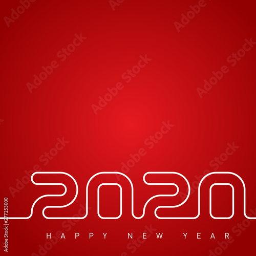 Happy New Year 2020 Cover Of The Calendar Creative Greeting Card Design Template Universal Vector Background 20 20 Stock Vector Adobe Stock