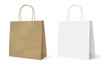 Gift Paper Bags Set Isolated White background
