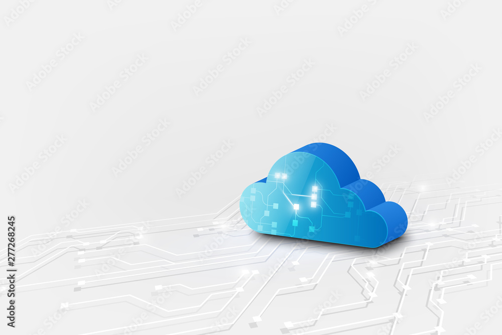 abstract cloud technology system sci fi design concept background ...