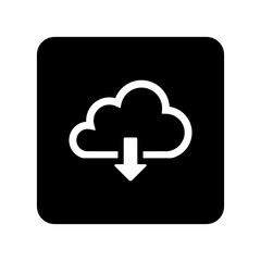 Poster - cloud download icon vector