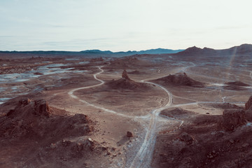 Wall Mural - mountains of trona pinnacles from above 