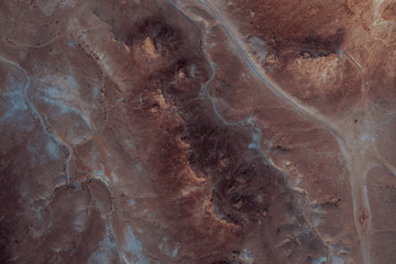 Wall Mural - mountains of trona pinnacles from above 