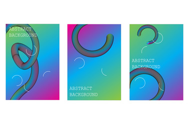 Wall Mural - abstract fluid 3d shapes vector trendy liquid colors background.with modern composition vector templ