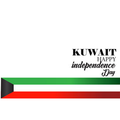 Wall Mural - Kuwait National Day Celebration Vector Illustration