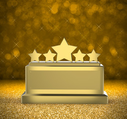 Wall Mural - gold star trophy