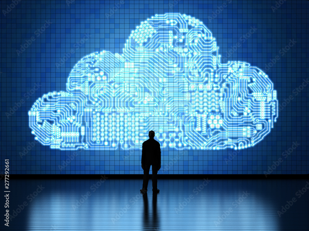 Cloud computing technology - obrazy, fototapety, plakaty 