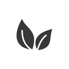Poster - Leaf Nature icon template black color editable. Leaf Nature symbol vector sign isolated on white background. Simple logo vector illustration for graphic and web design.