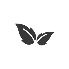 Aufkleber - Leaf Nature icon template black color editable. Leaf Nature symbol vector sign isolated on white background. Simple logo vector illustration for graphic and web design.