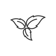 Aufkleber - Leaf Nature icon template black color editable. Leaf Nature symbol vector sign isolated on white background. Simple logo vector illustration for graphic and web design.