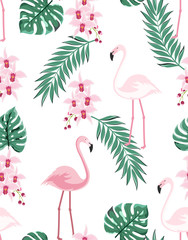 Fotofirana sztuka tropikalny flamingo egzotyczny