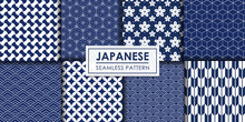 Japanese Seamless Pattern Collection, Decorative Wallpaper.