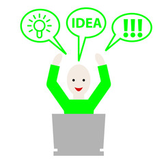 Aufkleber - Concept illustration. Social media. Creative idea concept. Vector isolated. Business icon design. Internet technology.