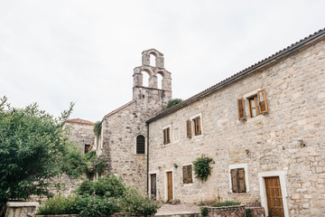 Wall Mural - View of a traditional old or medieval house in Montenegro.