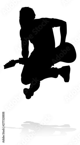 A guitarist musician in det...