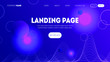 Abstract wavy landing page. Trendy and modern digital background. Futuristic design posters