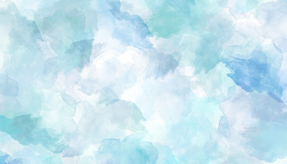 Wall Mural - abstract blue watercolor background in high resolution