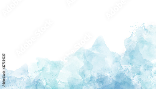 Abstract blue watercolor background in high resolution