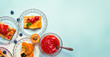 © Cherries - Sweet breakfast with homemade waffles
