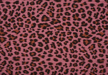 Wall Mural - Cotton fabric with animal print. Animal pattern background or texture. Texture leopard.