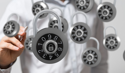 security data code digital in hand