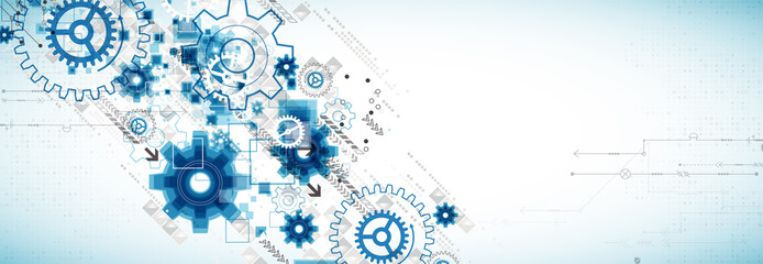 Wall Mural - abstract technology business background