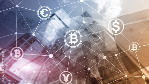 Double Exposure Bitcoin And Blockchain Concept Digital Economy And | How to get exposure to bitcoin Double Exposure Bitcoin And Blockchain Concept Digital Economy And -