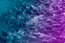 Abstract Background Sea Wave Surface With  Filtered Color On Blue And Purple, Can Using For Background 