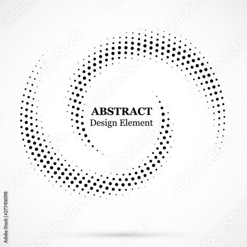 Halftone dotted background circularly distributed. Halftone effect vector pat...