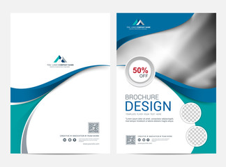 Wall Mural - brochure layout template, leaflet flyer cover design background