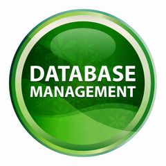 Wall Mural - Database Management Natural Green Round Button