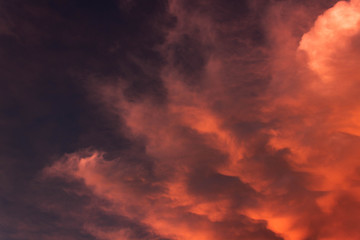 dramatic sky with clouds
