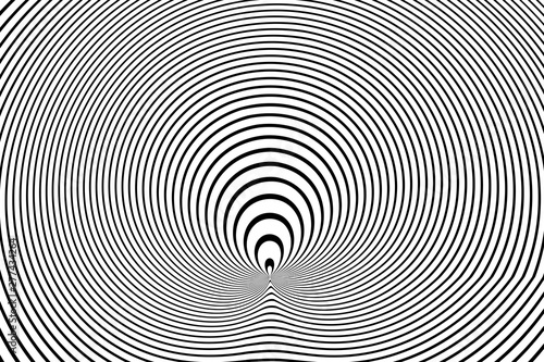 Abstract convex texture. Circle lines pattern.