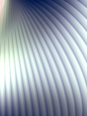 Fototapete - Striped futuristic pattern surrounded by blue mist. Computer generated geometric shape. 3d render illustration