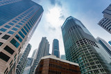 Fototapeta Miasto - Skyscrapers in Singapore financial district