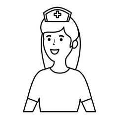 Poster - young nurse female worker character