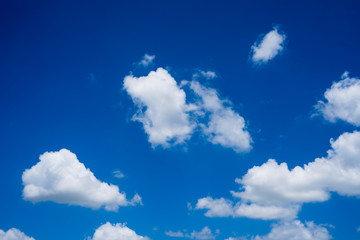 blue sky with white clouds..