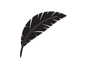 feather pen logo vector icon