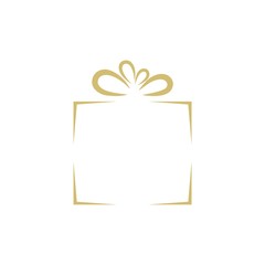 Gift icon in trendy design style, Gift box logo