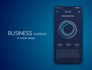 Vector graphics mobile infographics with three options. Template for creating mobile applications, workflow layout, diagram, banner, web design, business reports with 3 steps