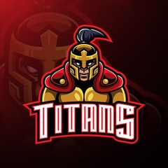 Wall Mural - Titans warrior mascot logo design