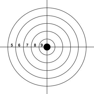 blank gun target paper shooting target blank target background target paper shooting on white backgr