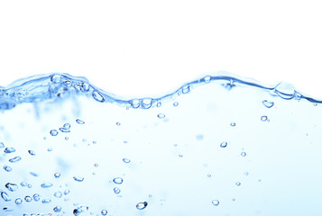 Poster - Water wave splash isolated on white background