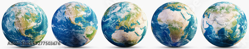 Fotografía Planet Earth geography map set