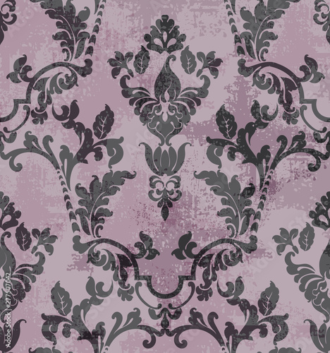 Vintage ornament pattern Vector. Baroque rococo texture luxury design. Royal ...