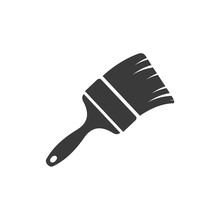 Paint Brush Icon Template Black Color Editable. Paint Brush Symbol Vector Sign Isolated On White Background. Simple Logo Vector Illustration For Graphic And Web Design.